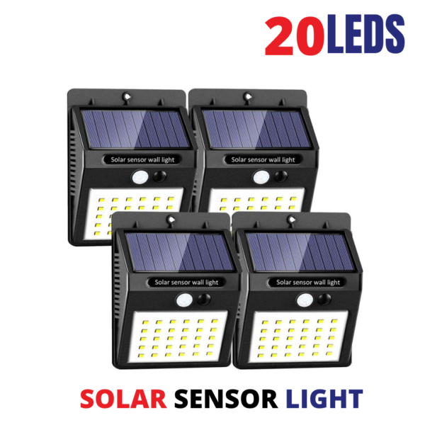 20 LED Solar Powered PIR Motion Sensor Light Garden Outdoor Security Lights