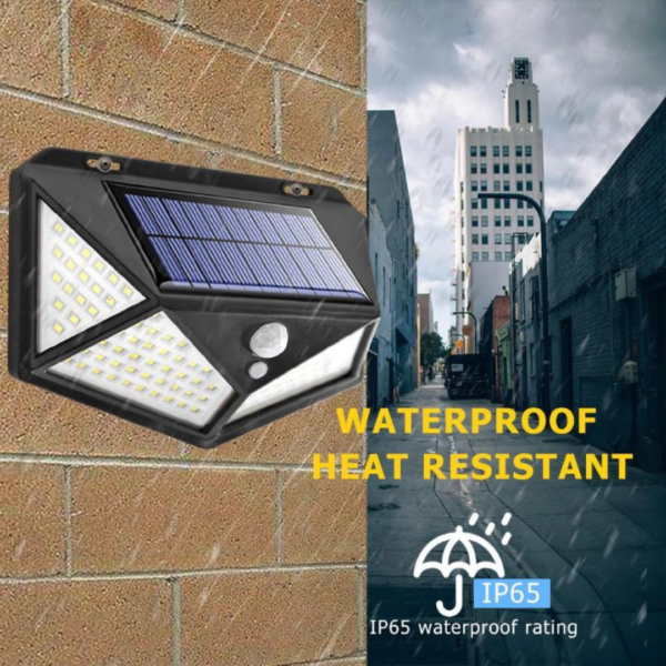 100 LED Solar Power Motion Sensor Light Outdoor Security Garden Waterproof Lamp