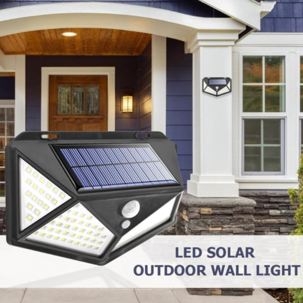 100 LED Solar Power Motion Sensor Light Outdoor Security Garden Waterproof Lamp