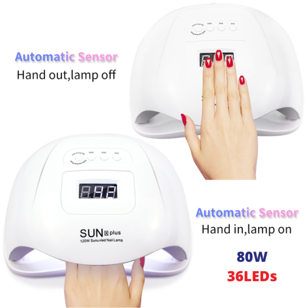 80W SUN Light X5 Plus UV LED Nail Art Dryer Light Lamp Gel Polish Curing AU Plug