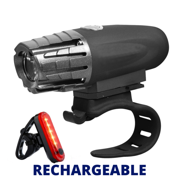 USB Light Bike Bicycle Rechargeable Waterproof Front and Back Set LED Headlight