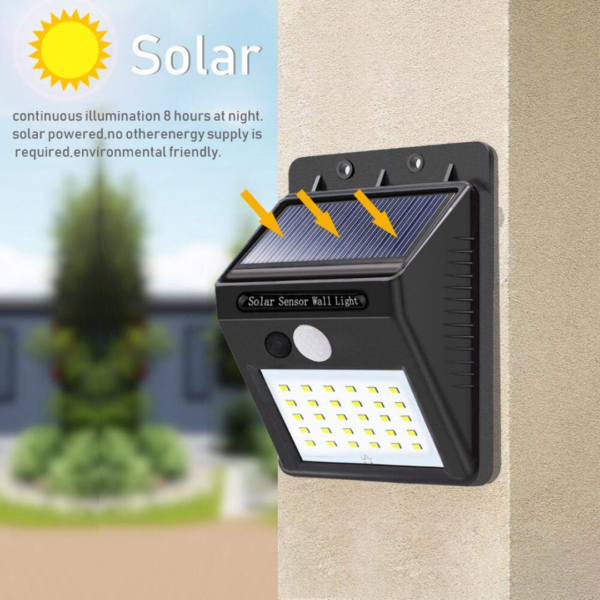 20 LED Solar Powered PIR Motion Sensor Light Garden Outdoor Security Lights