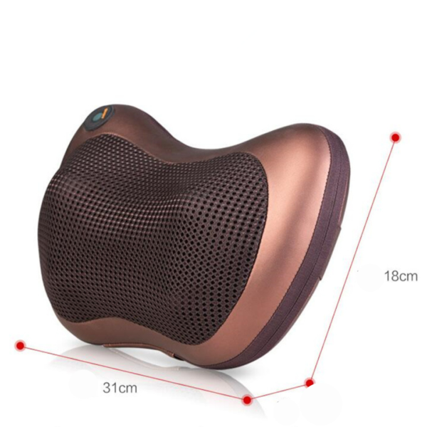 LVK 8 Drives Shiatsu Massager Body Massage Pillow Cushion Neck Knead Car Home