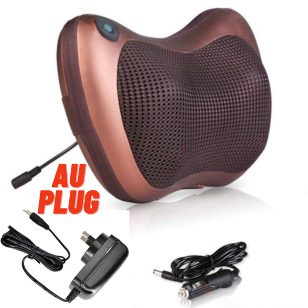 LVK 8 Drives Shiatsu Massager Body Massage Pillow Cushion Neck Knead Car Home - Image 3