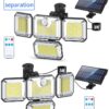 Outdoor LED Waterproof Wireless Security Wall Lamp Motion Sensor Led 4 Heads Solar Flood Lights For Garden - Image 3