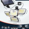 Outdoor LED Waterproof Wireless Security Wall Lamp Motion Sensor Led 4 Heads Solar Flood Lights For Garden - Image 5